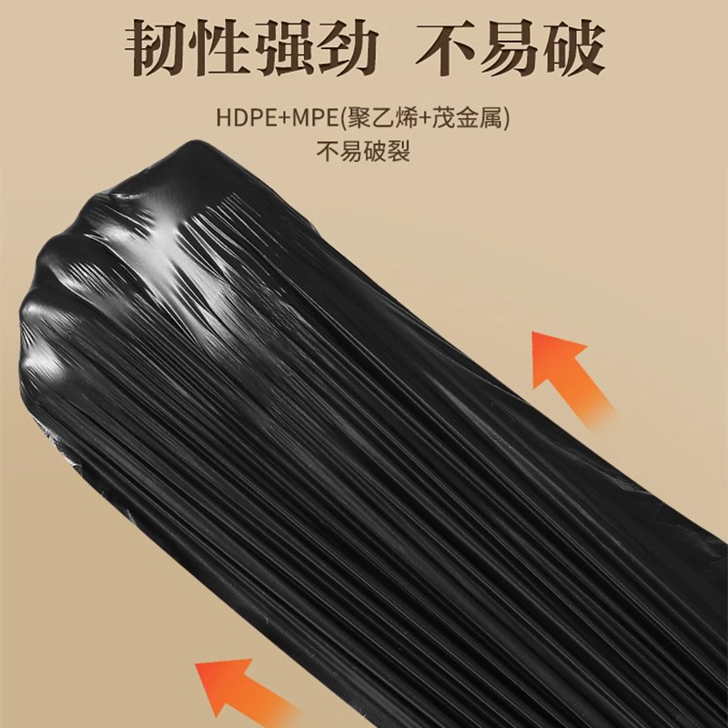 垃圾袋家用手提式加厚超厚厨房专用抽绳实惠装免撕小大塑料袋特厚高清大图