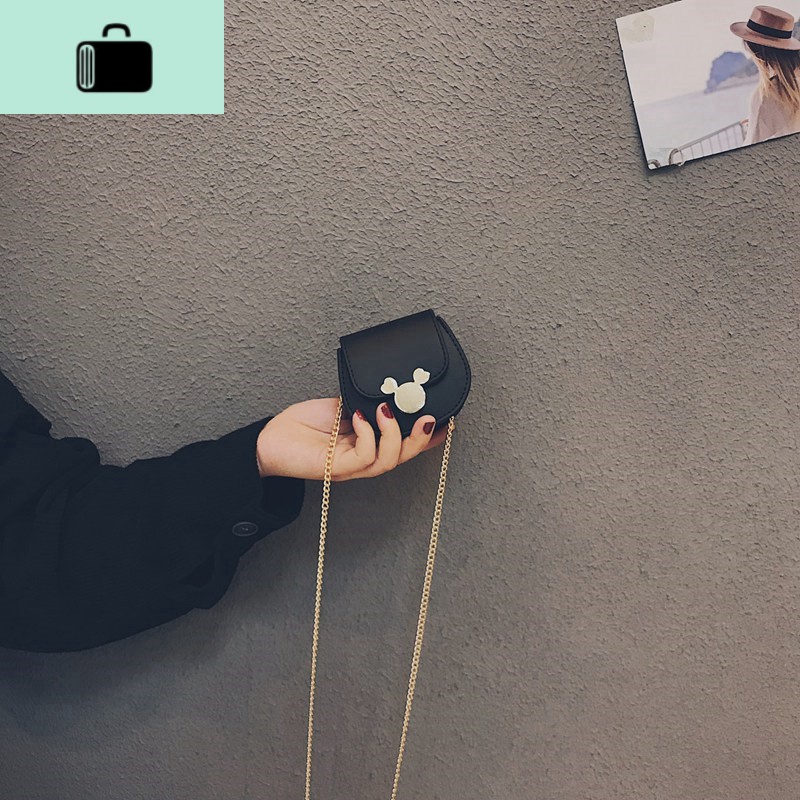 迷你小包包女2020新款潮时尚百搭链条斜挎包女ins网红少女零钱包NEW LAKE 小款黑色迷你