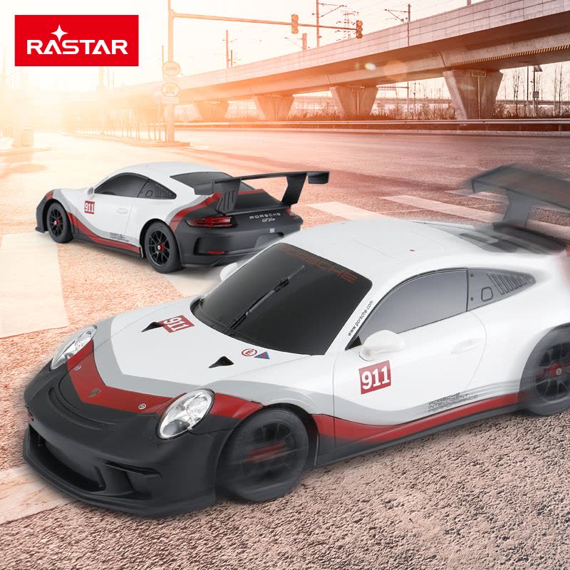 星辉(Rastar)1:18保时捷911 GT3 Cup遥控车儿童遥控赛车玩具59400白色图片