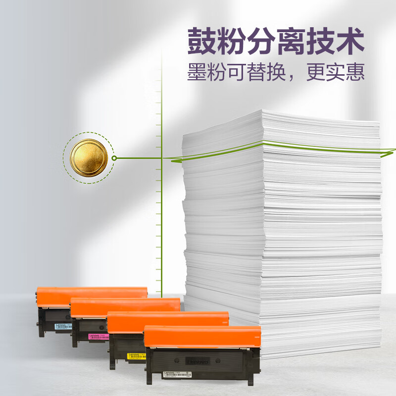 联想(Lenovo)CM7110W 彩色激光打印机 打印复印一体机 无线+有线网络