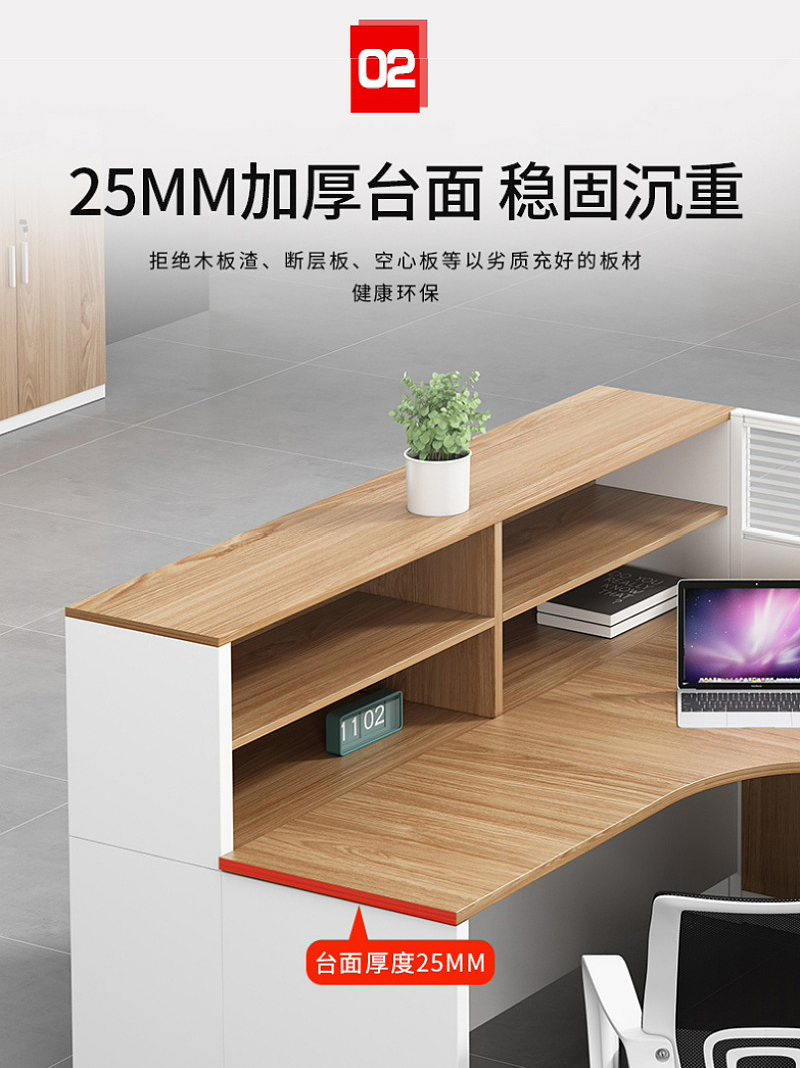 珂攸洋屏风工位桌椅组合高清大图