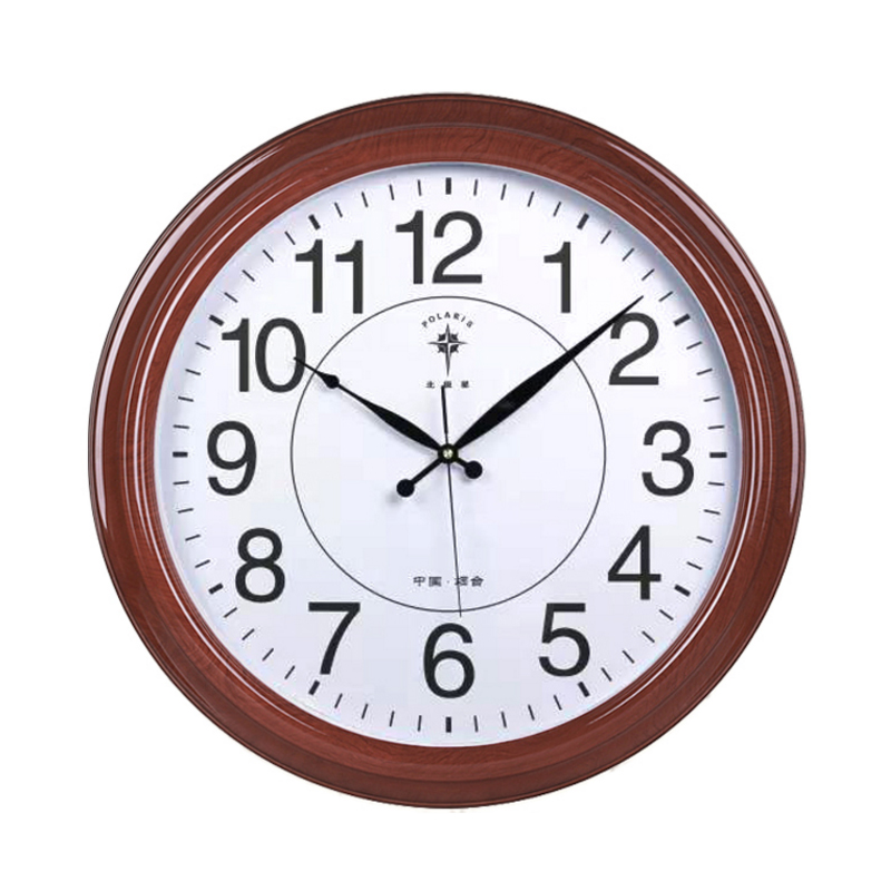 wolf slaves dt 静音挂钟超大尺寸 北极星直径60cm 木纹色 72259