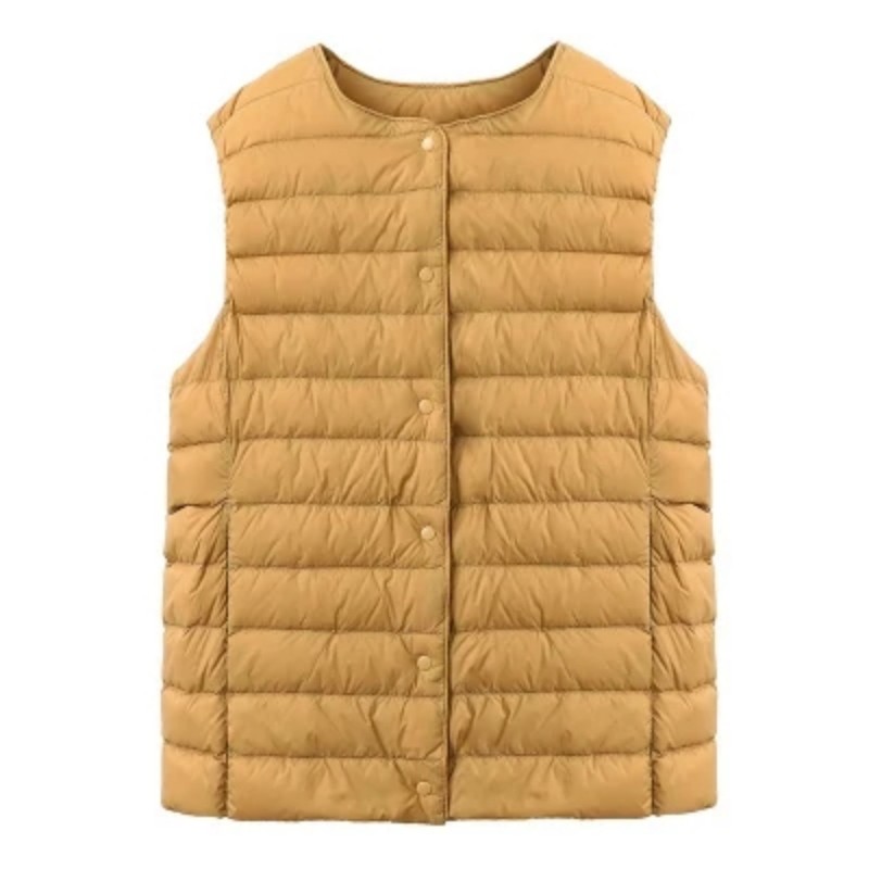 统狮羽绒服马甲背心 A14 件 XXL 土黄