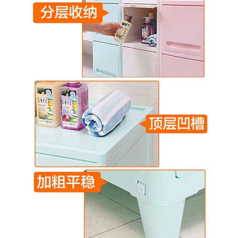 夹缝柜30cm客厅零食柜子家用储物柜塑料窄缝收纳置物架夹缝收纳柜收纳柜 三维工匠高清大图