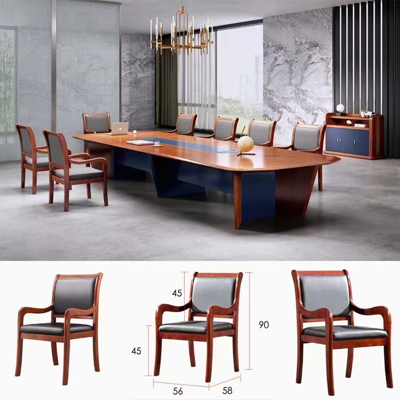 匡大现代会议桌4.5米油漆会议桌H1870-4500(4500W*1560D*780H)高清大图