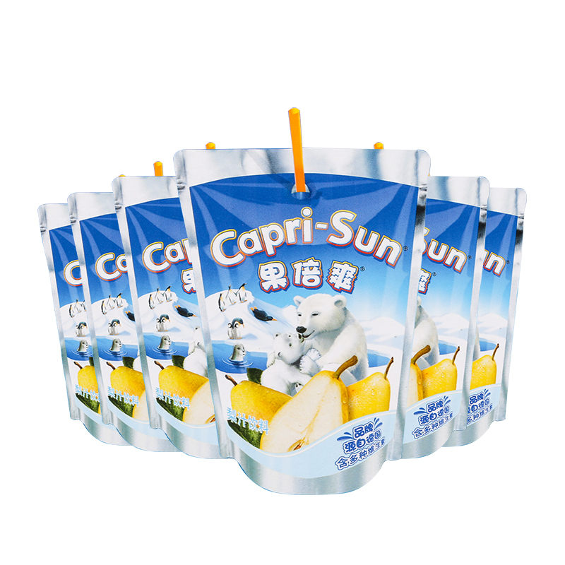果倍爽 [2份装]梨汁味200ml*6袋整盒装 儿童宝宝果汁饮料富含维生素