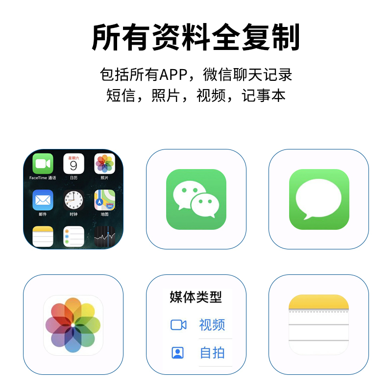 适用于数据迁移线i2c传输数据线倒导资料otg转接线iphone资料转移新旧手机|[对拷线]0.3米★数据转移微信全复制