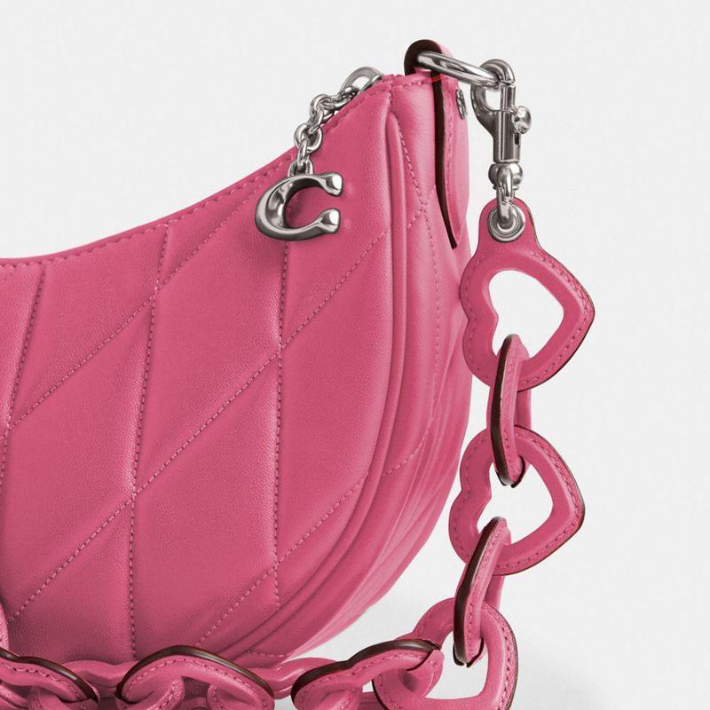 蔻驰coachmira时尚百搭简约休闲新月形皮革单肩包斜挎包