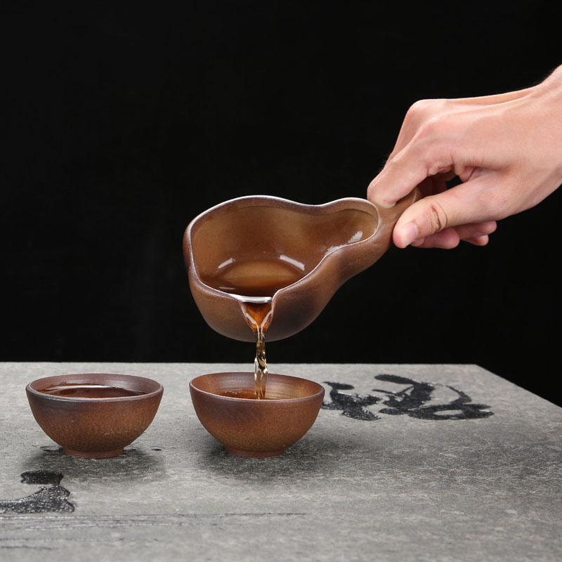 家柏饰(CORATED)紫砂茶具套装半全自动石磨懒人家用功夫茶具茶杯陶瓷泡茶杯子高清大图