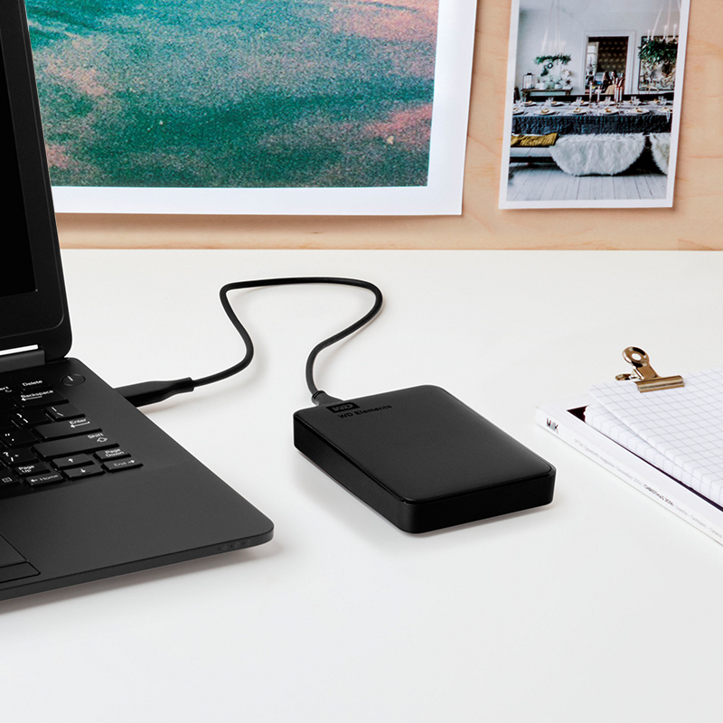 西部数据5TB 移动硬盘 USB3.0 Elements 新元素系列2.5英寸 机械硬盘 便携 家用办公 一个装