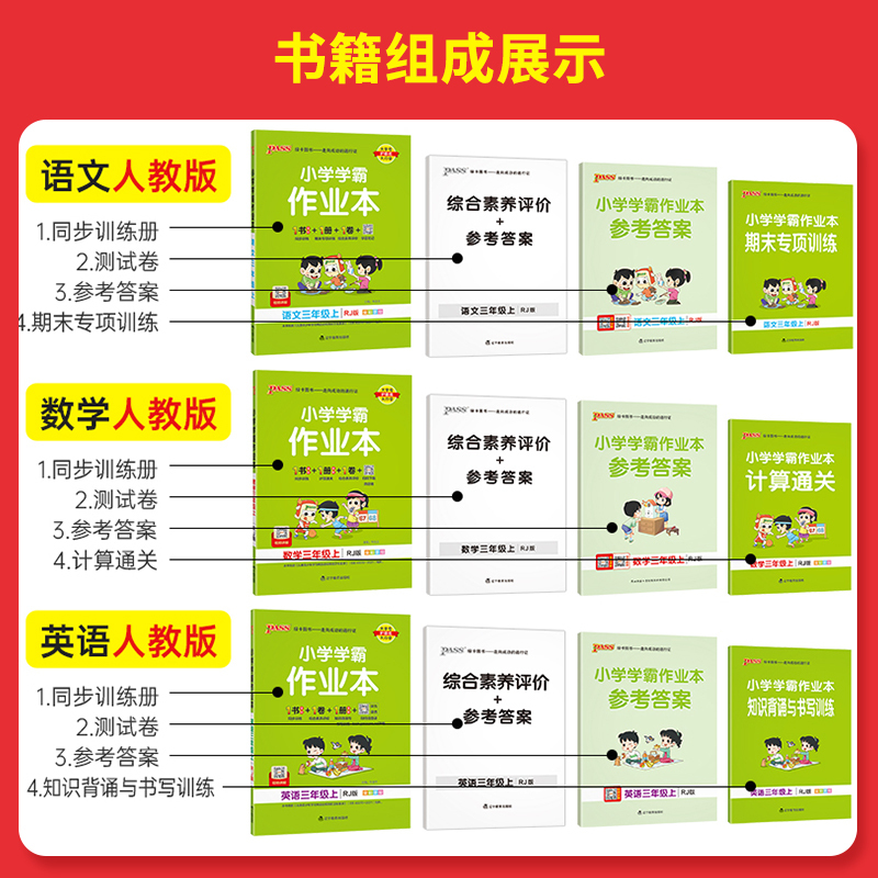 科学(教科版) 五年级下 [正版]2024新版pass绿卡小学学霸作业本二年级上册一三四五六年级上下册语文数学英语人教版