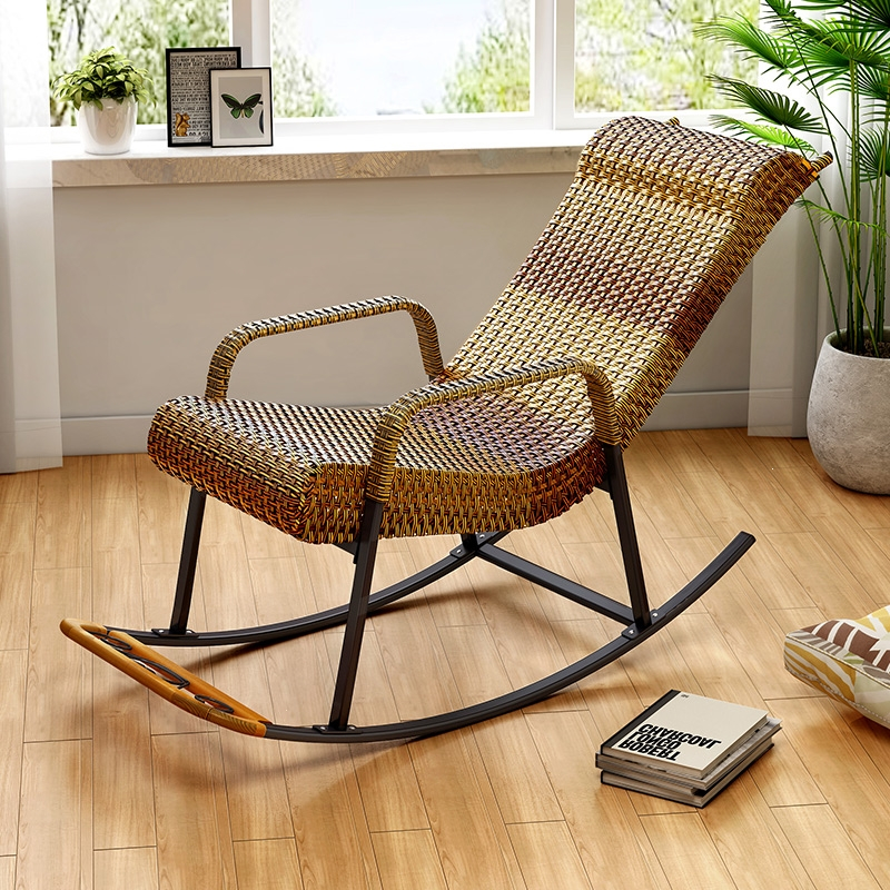 摇椅藤编阳台躺椅大人摇摇椅懒人家用休闲椅简约迪玛森小户型午睡摇