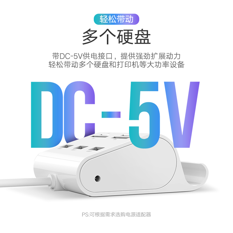 绿联USB3.0分线器 高速3口拓展坞 HUB集线器 笔记本电脑多接口转换器 带SD/TF读卡器功能带供电口30344高清大图