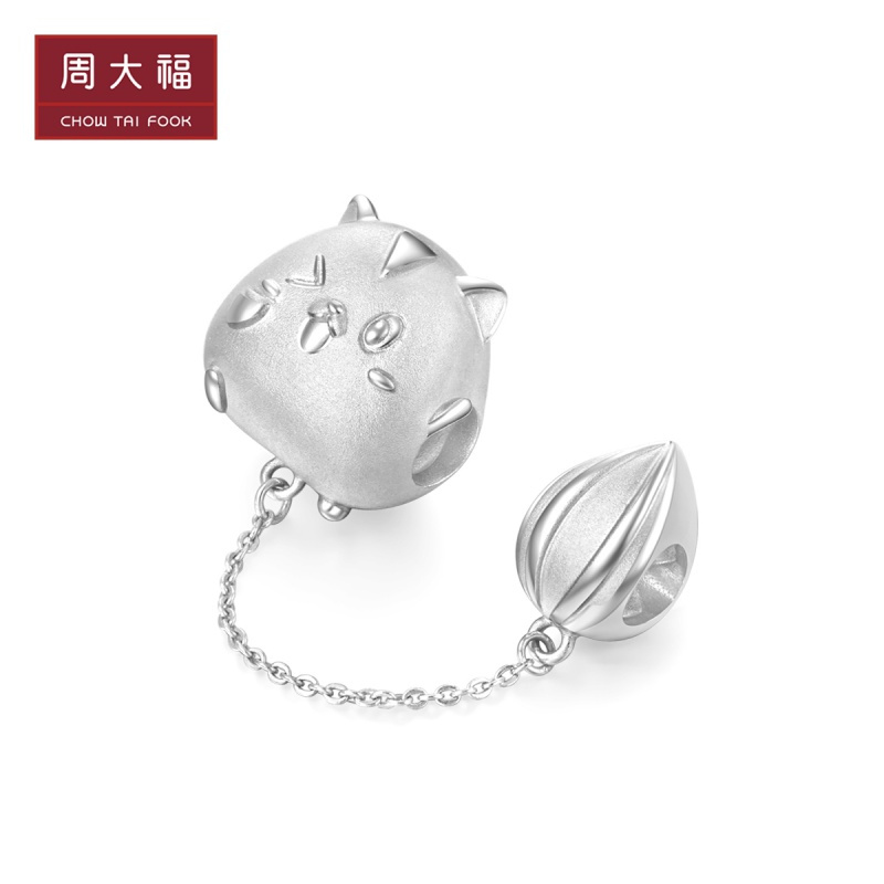周大福珠宝首饰动物转运珠925银吊坠AB39466