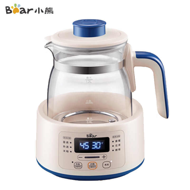 小熊(Bear)恒温水壶 1.2L多功能冲泡奶粉玻璃水壶 调奶器 温奶器 TNQ-D12D1