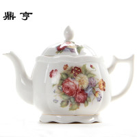 鼎亨欧式陶瓷大壶耐高温泡茶壶咖啡壶夏日凉壶家用陶瓷壶红茶