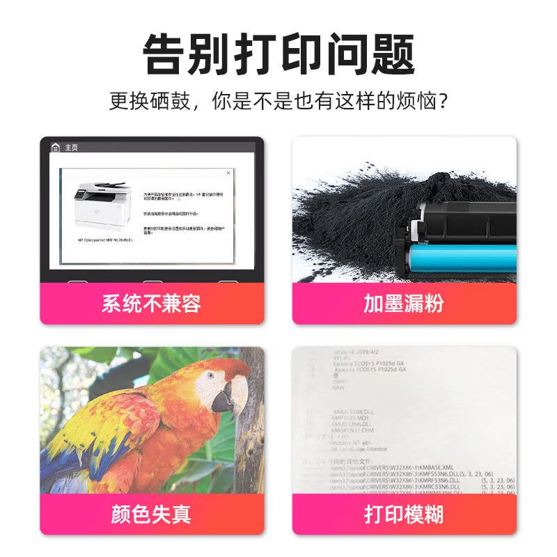 绘威 四色大容量易加粉硒鼓套装CF500X 套图片