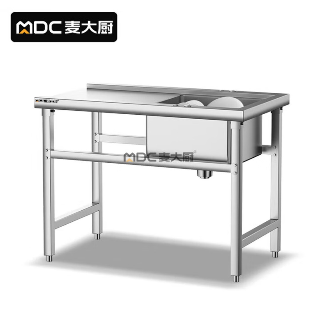 麦大厨 MDC 揭盖式洗碗机全自动高档连锁餐饮洗碗机商用食堂餐厅大型酒店刷碗盘子清洗厨房设备 污碟台高清大图