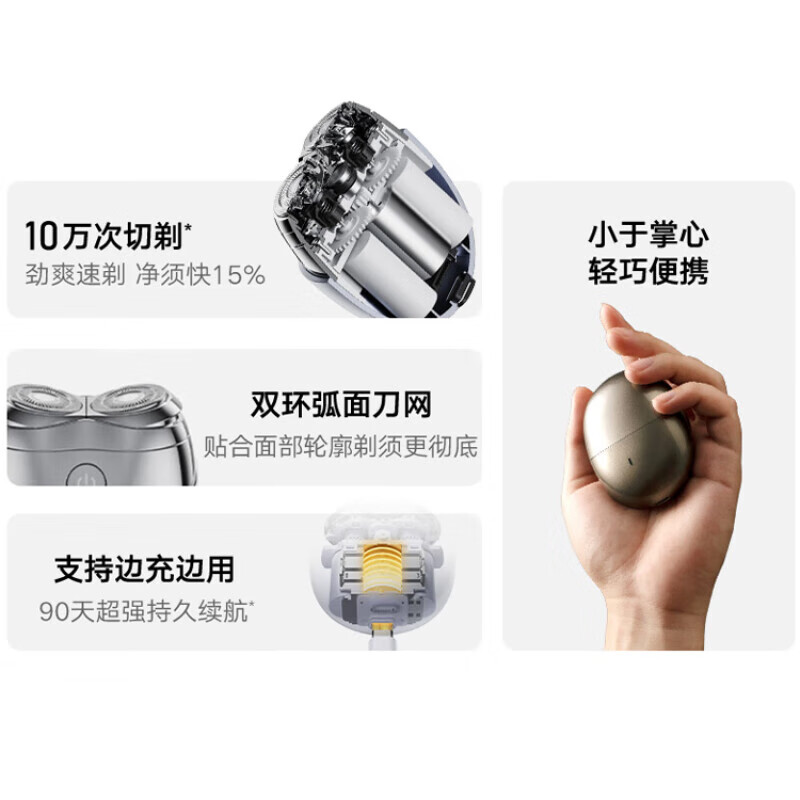 华为智选鸿蒙智选ApiYoo艾优智能剃须刀H1[尊享款]高清大图