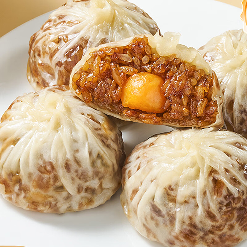千味央厨纸皮烧麦手工成型皮薄馅大鲜香味美半成品蛋黄240g*8袋高清大图