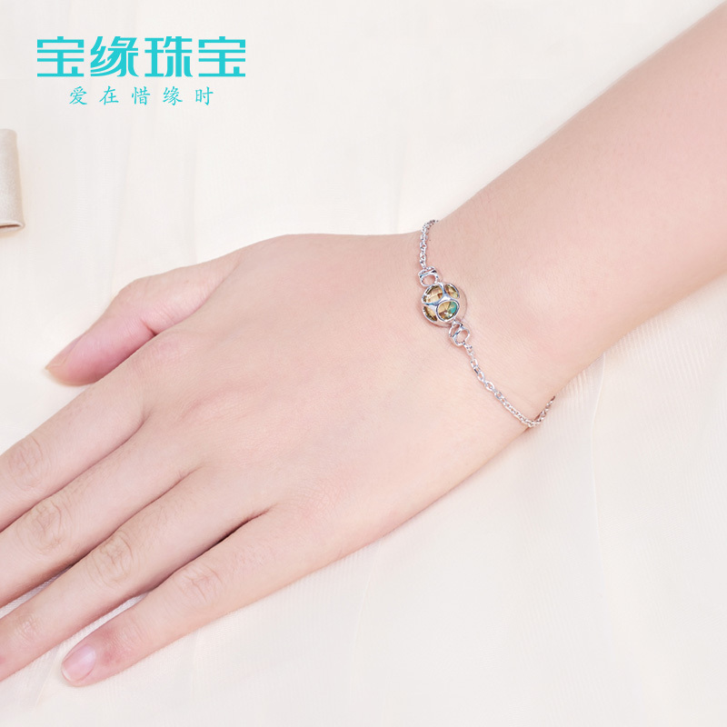 [凡雅手链]925银手链女 时尚气质情侣银饰品送女朋友七夕情人节礼物