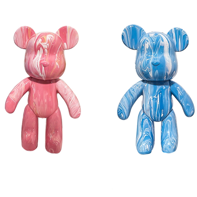 流体暴力熊手工diy材料包儿童自制流体画熊手办网红创意客厅摆件