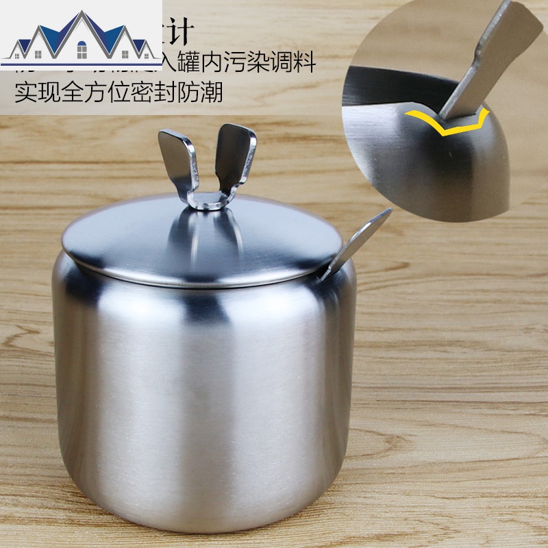 304组合装不锈钢调味瓶家用收纳佐料调料盒套装盐罐 欧式厨房用品 三维工匠收纳盒高清大图
