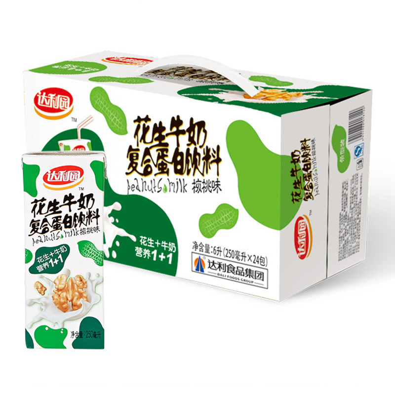 达利园花生牛奶核桃味250ml*24 箱装 原味奶饮料 含糖(新老包装交替发货)