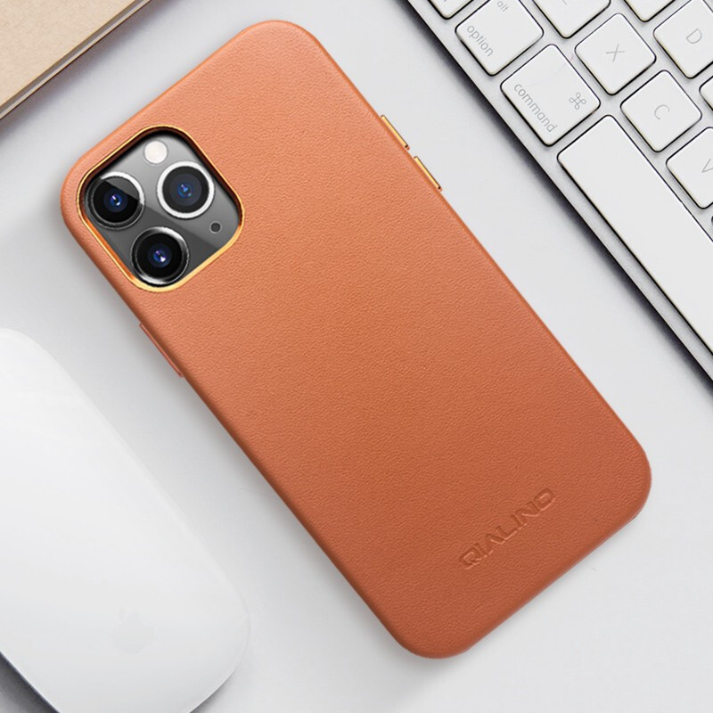 洽利苹果12promax手机壳真皮后壳iphone1212pro12max防摔超薄全包单底