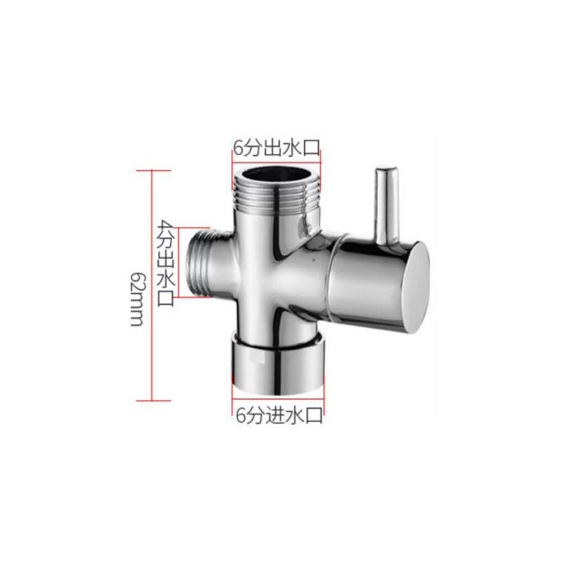 LONMATE 全铜快开三通分水器 A款进4出6侧4 一个