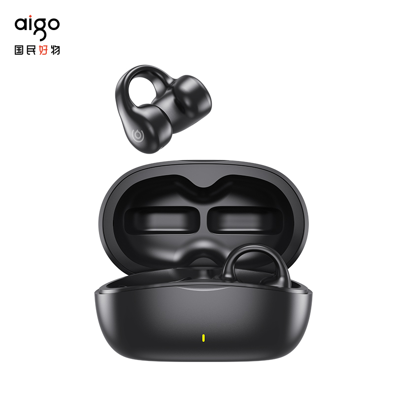 爱国者(AIGO) TWS蓝牙耳机耳夹式TX02黑色