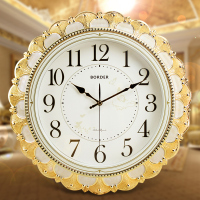 珀睿蒂珀睿蒂(BORDER) 欧式复古静音客厅挂钟美式时钟简约大气挂表大号创意田园钟表皇家酒店装饰石英钟表