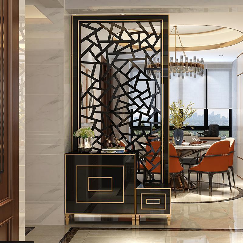 美式白色玄关柜