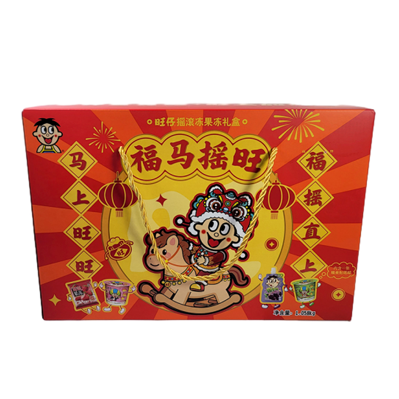 旺旺仔摇滚冻果冻礼盒1.058kg福马摇旺年货送礼休闲零食品高清大图