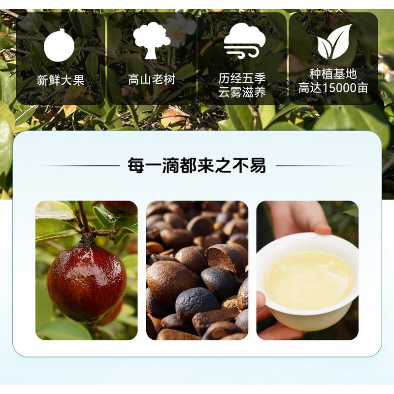 纳福汇-福禄山有机物理压榨一级山茶油礼盒500ml*2_高清大图