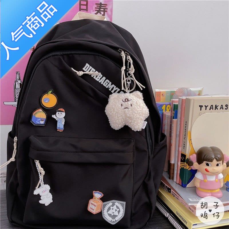 封后森系韩版大容量书包女原宿风夏日系ins高中大学生初中生潮双肩包学生书包图片