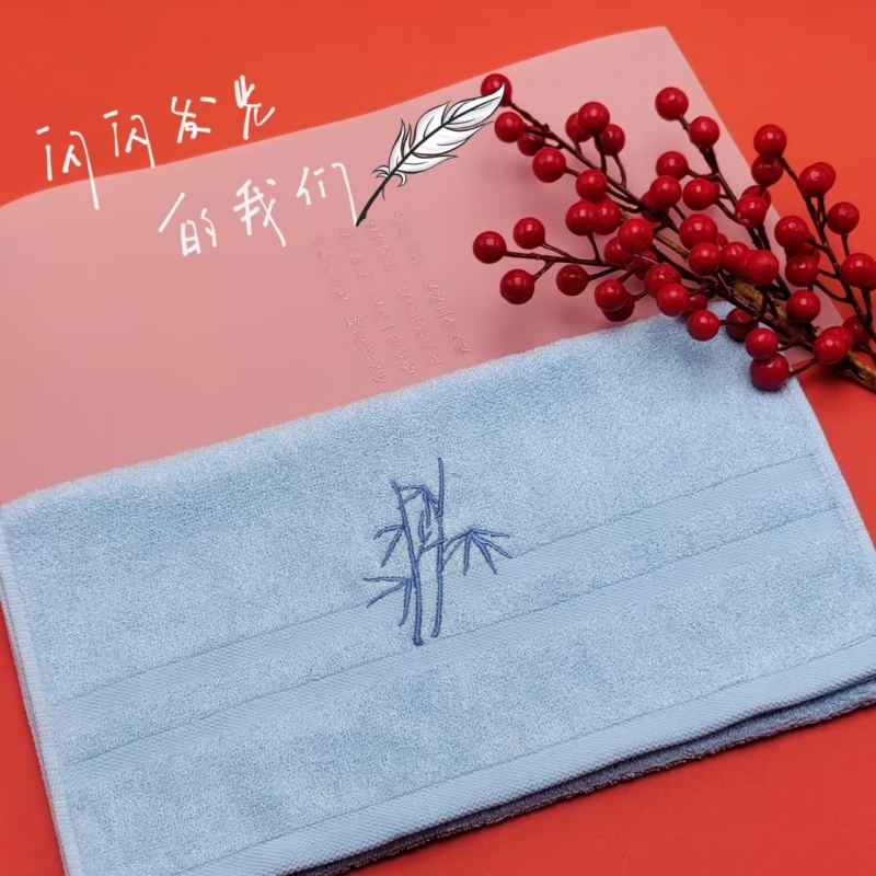 优品尚竹UPZO竹纤维小国风毛巾双条简装XGF-002高清大图