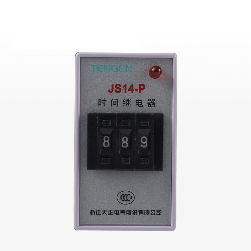 天正电气JS14-P导轨安装式 5A 220VAC 0.1s…99.9s 2C/O 03040090293 时间继电器
