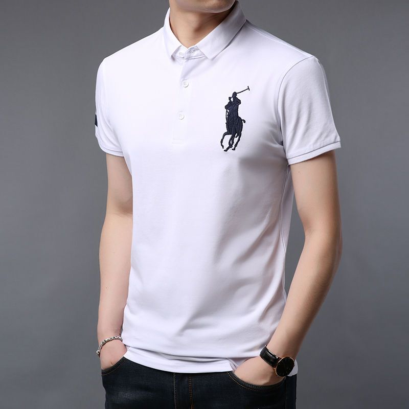 梵克公牛夏天男士短袖t恤青年有领体恤衫宽松翻领polo衫时尚休闲半袖