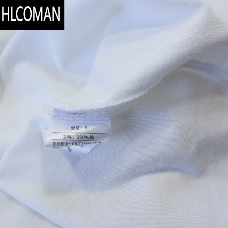 HLCOMANya家男士夏季新款100棉短袖T恤男装圆领休闲时尚百搭T恤上衣图片