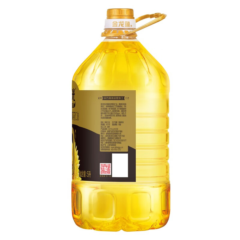 金龙鱼阳光零反式脂肪压榨葵花仁油5L油高清大图