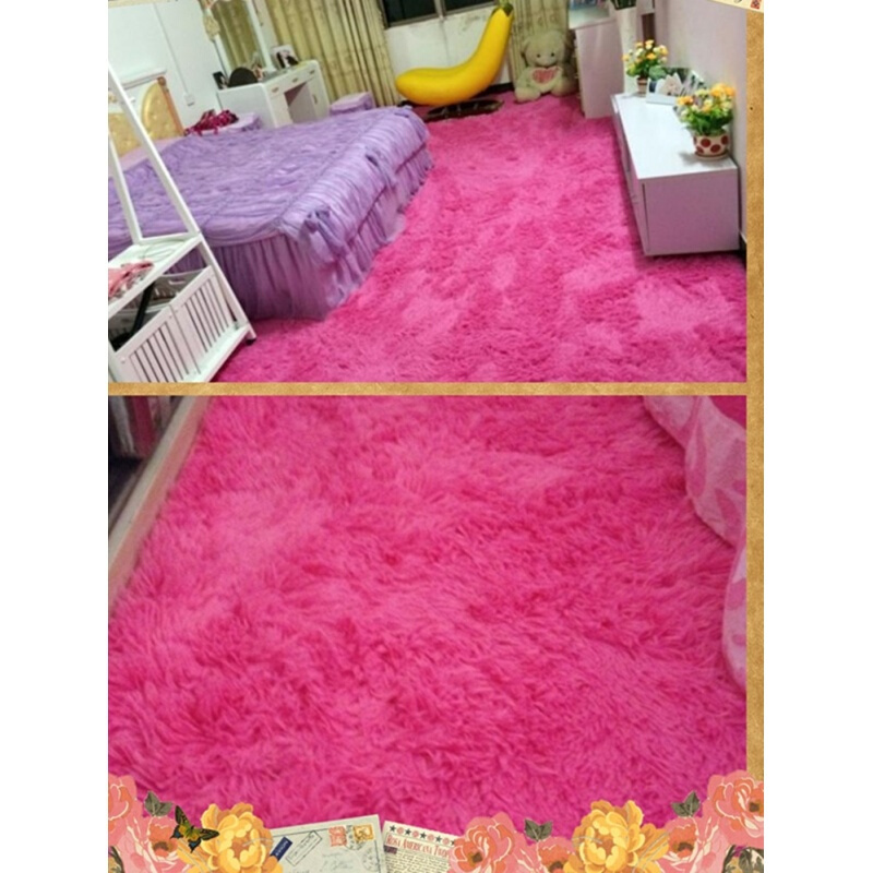 加厚纯色家用长条地毯卧室客厅床边榻榻米满铺爬行垫可手洗可定制