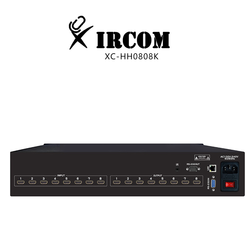 捷讯 XC-HH0808K 8进8出 HDMI 4K矩阵黑色 (台)高清大图