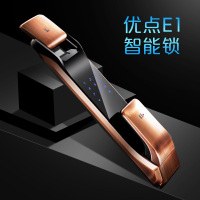 优点智能E1智能门锁 电子锁指纹锁密码锁 家用防盗门锁 电子大门锁磁卡感应智能锁 琥珀金 网络版带网关
