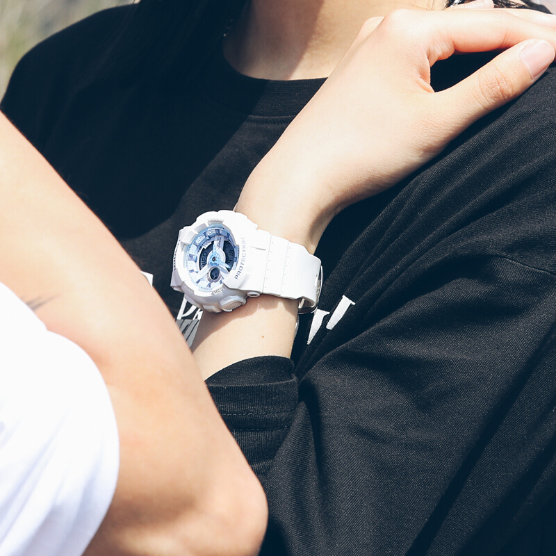 卡西欧(CASIO)手表 BABY-G系列时尚防水潮流多功能双显运动女表