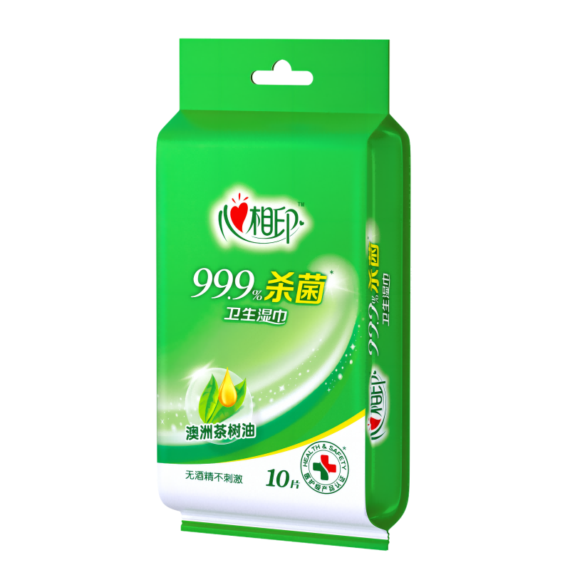 心相印 卫生系列单片装湿巾10片/包单片独立装 1XCA001