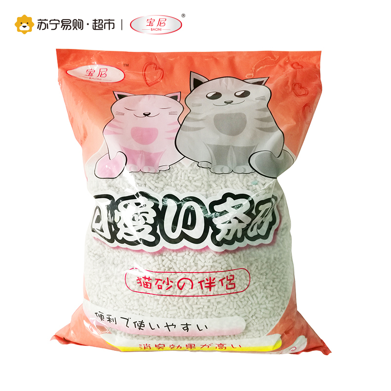 宝尼(BAONI)可爱的膨润土条形猫砂 5KG 结团猫砂