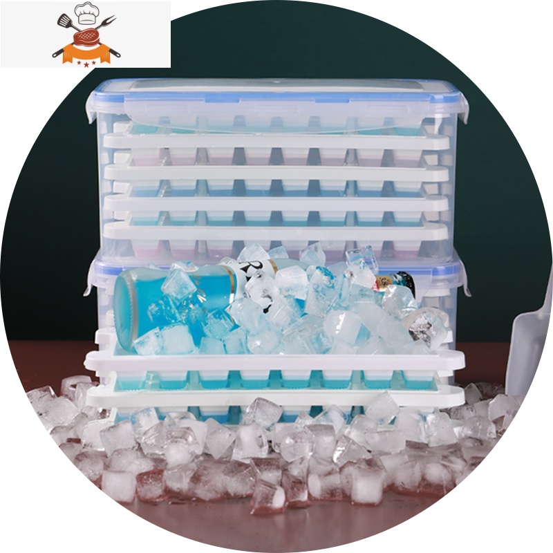 冻冰块模具家用速冻器雪糕冰淇淋盒硅胶空心做冰棍冰格袋制冰器 敬平 4层252格+密封盒+送冰铲高清大图
