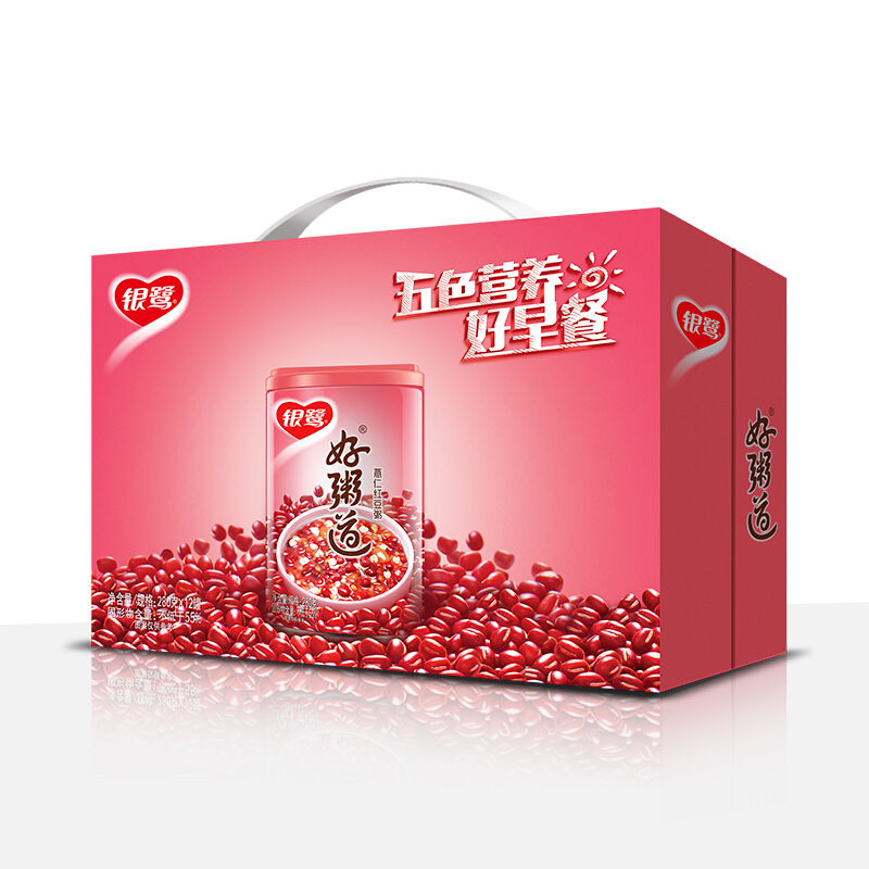 银鹭好粥道薏米红豆粥280g12罐早餐粥银鹭八宝粥