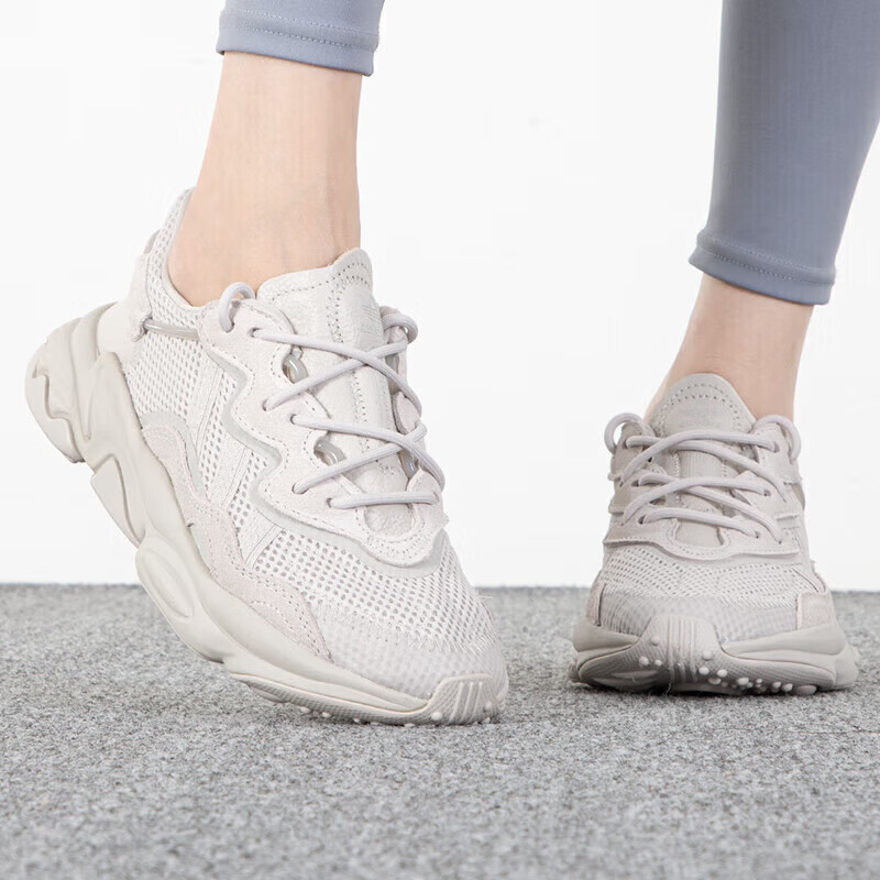 阿迪达斯（adidas）三叶草男女鞋新款网面透气轻便耐磨老爹鞋低帮运动休闲鞋FY2023 ZP高清大图